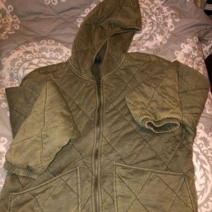green quilted target jacket size xs never worn